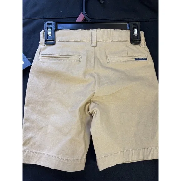 U.S. Polo Assn Boy Toddler Khaki Shorts Size 5 NWT School Uniform Beige Flat - Picture 4 of 4
